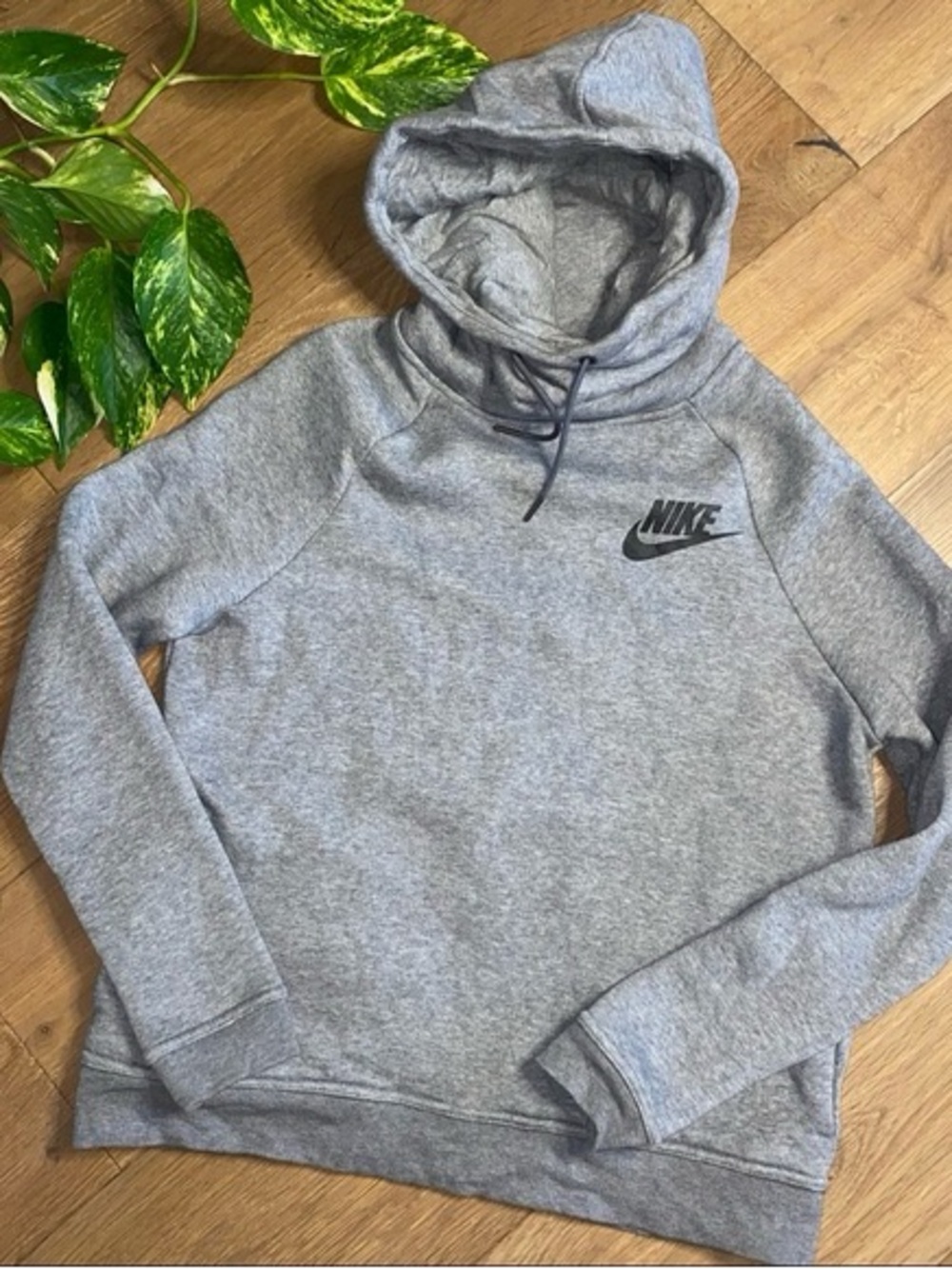 Nike Women’s Funnel Neck Heathered Grey Hoodie
